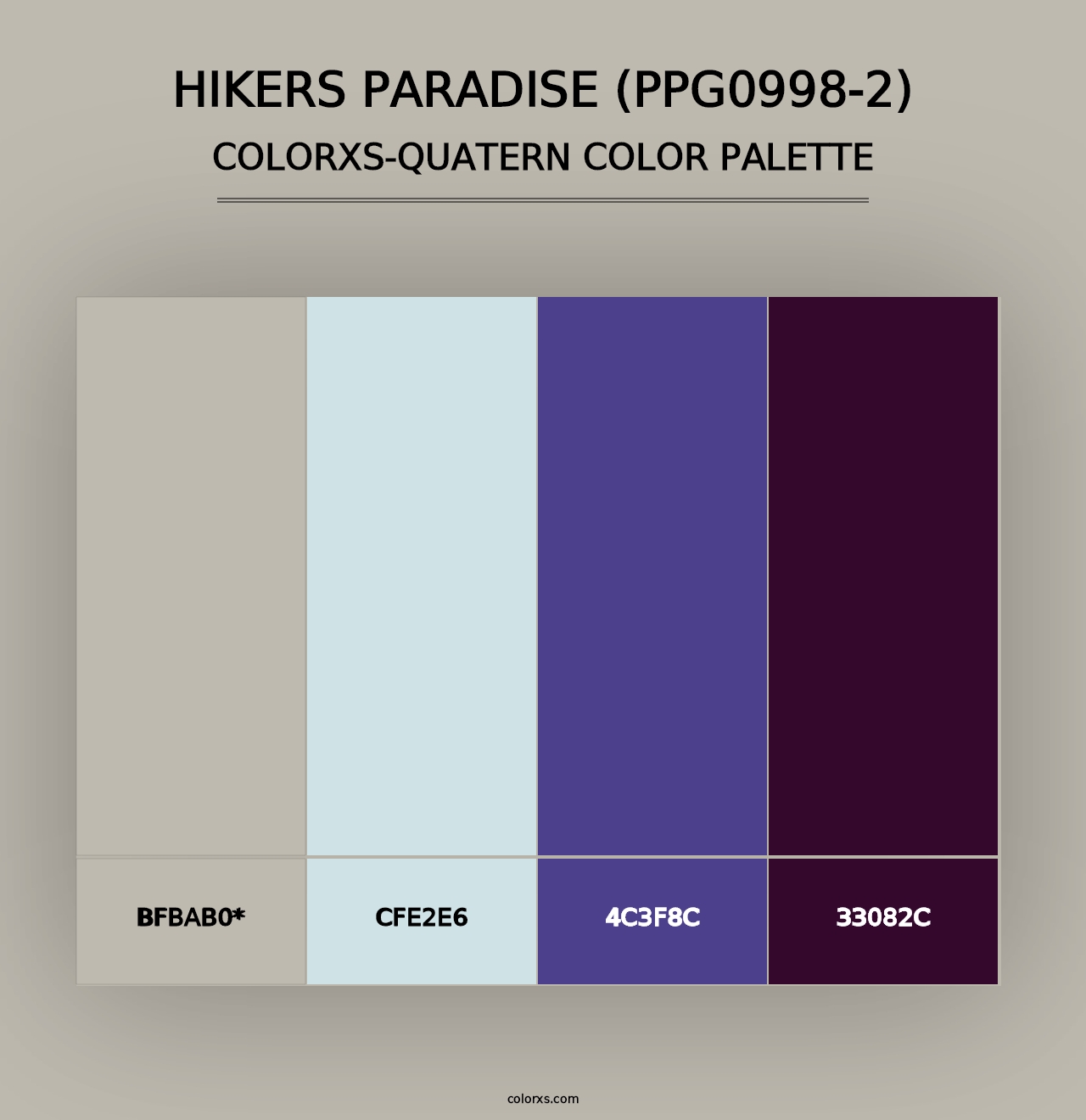 Hikers Paradise (PPG0998-2) - Colorxs Quad Palette