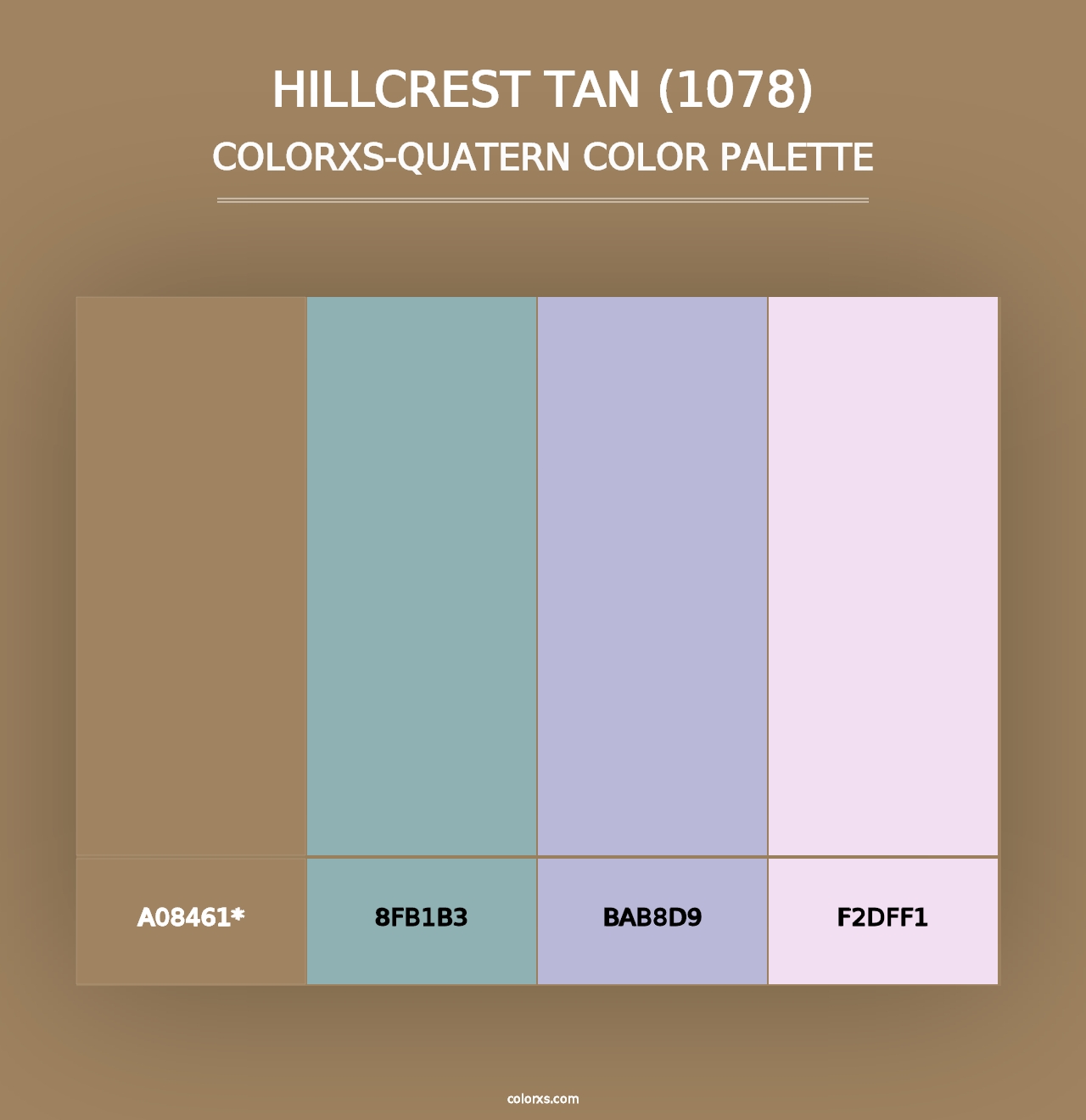 Hillcrest Tan (1078) - Colorxs Quad Palette