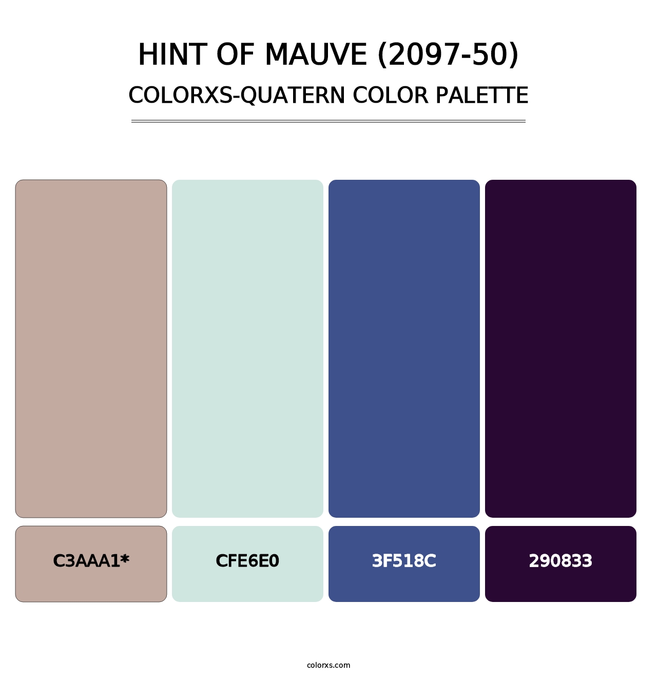 Hint of Mauve (2097-50) - Colorxs Quad Palette