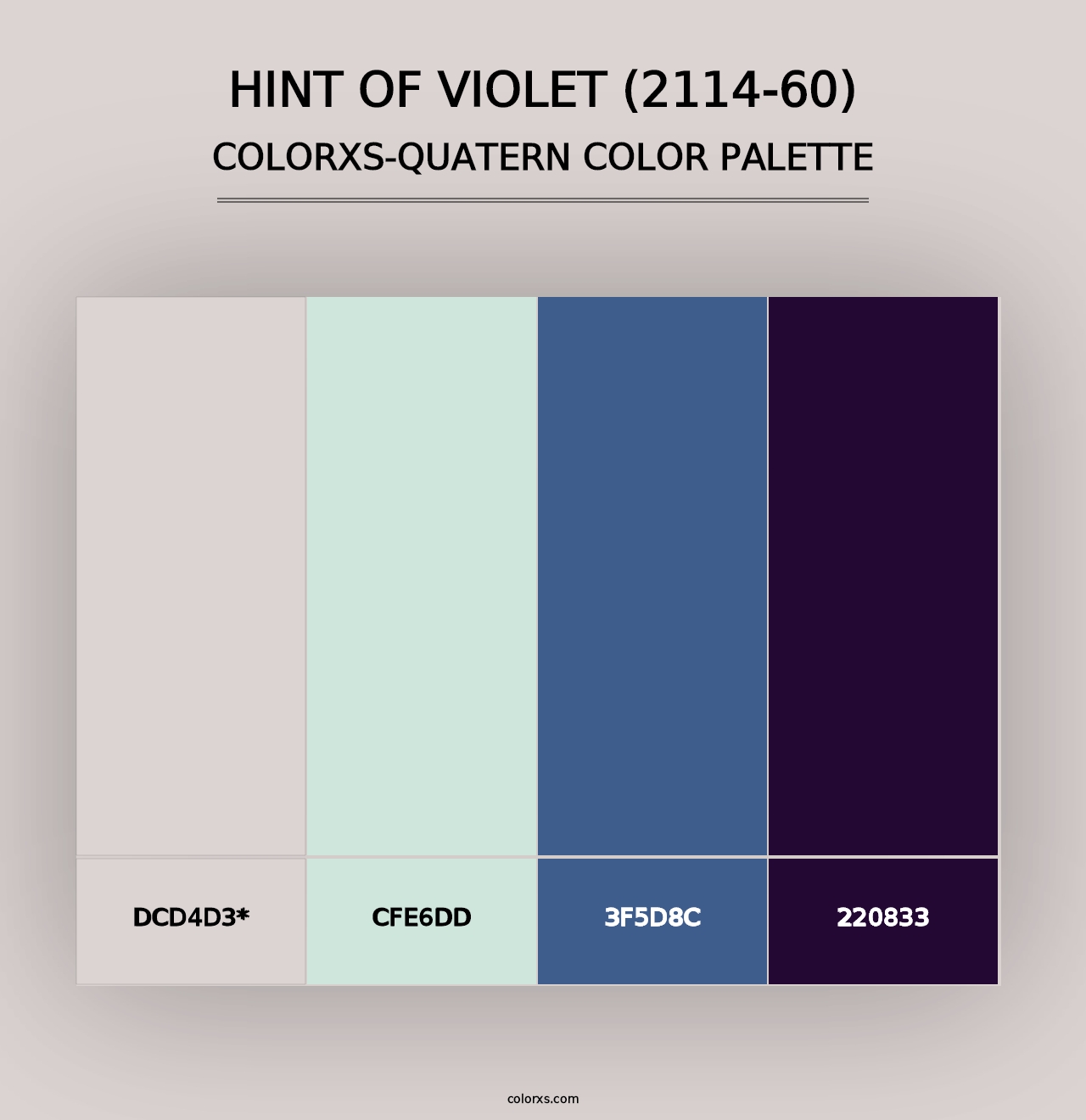 Hint of Violet (2114-60) - Colorxs Quad Palette