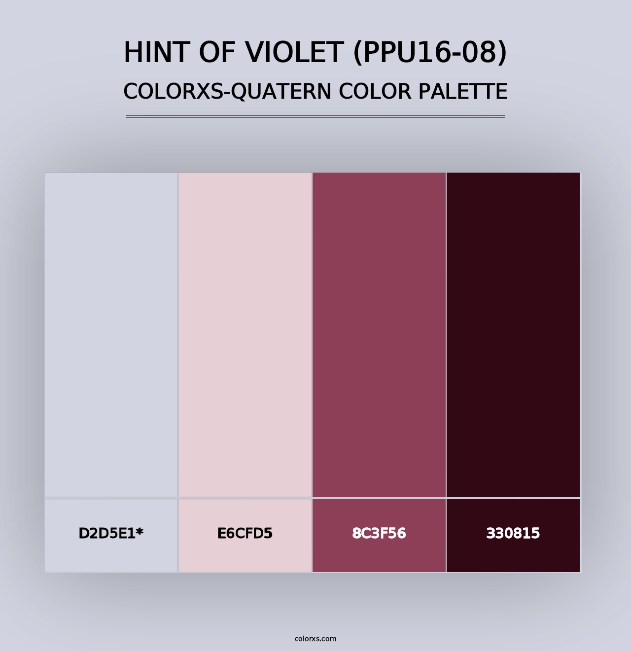 Hint Of Violet (PPU16-08) - Colorxs Quad Palette