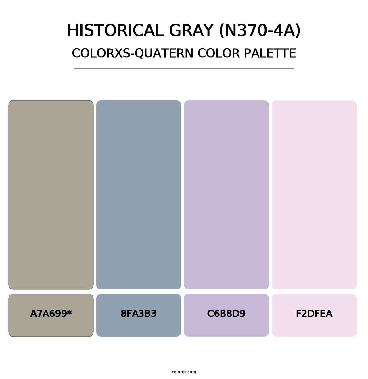 Historical Gray (N370-4A) - Colorxs Quad Palette