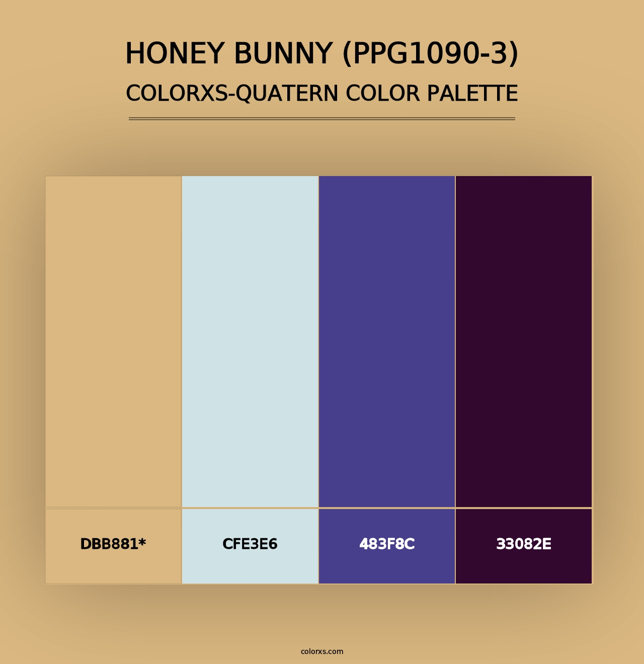 Honey Bunny (PPG1090-3) - Colorxs Quad Palette