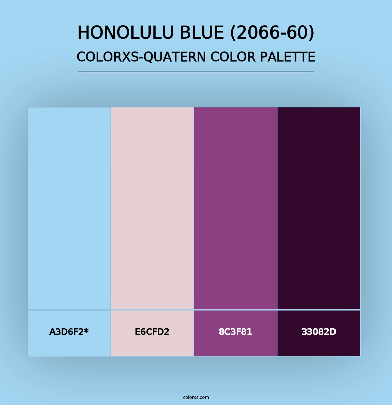 Honolulu Blue (2066-60) - Colorxs Quad Palette