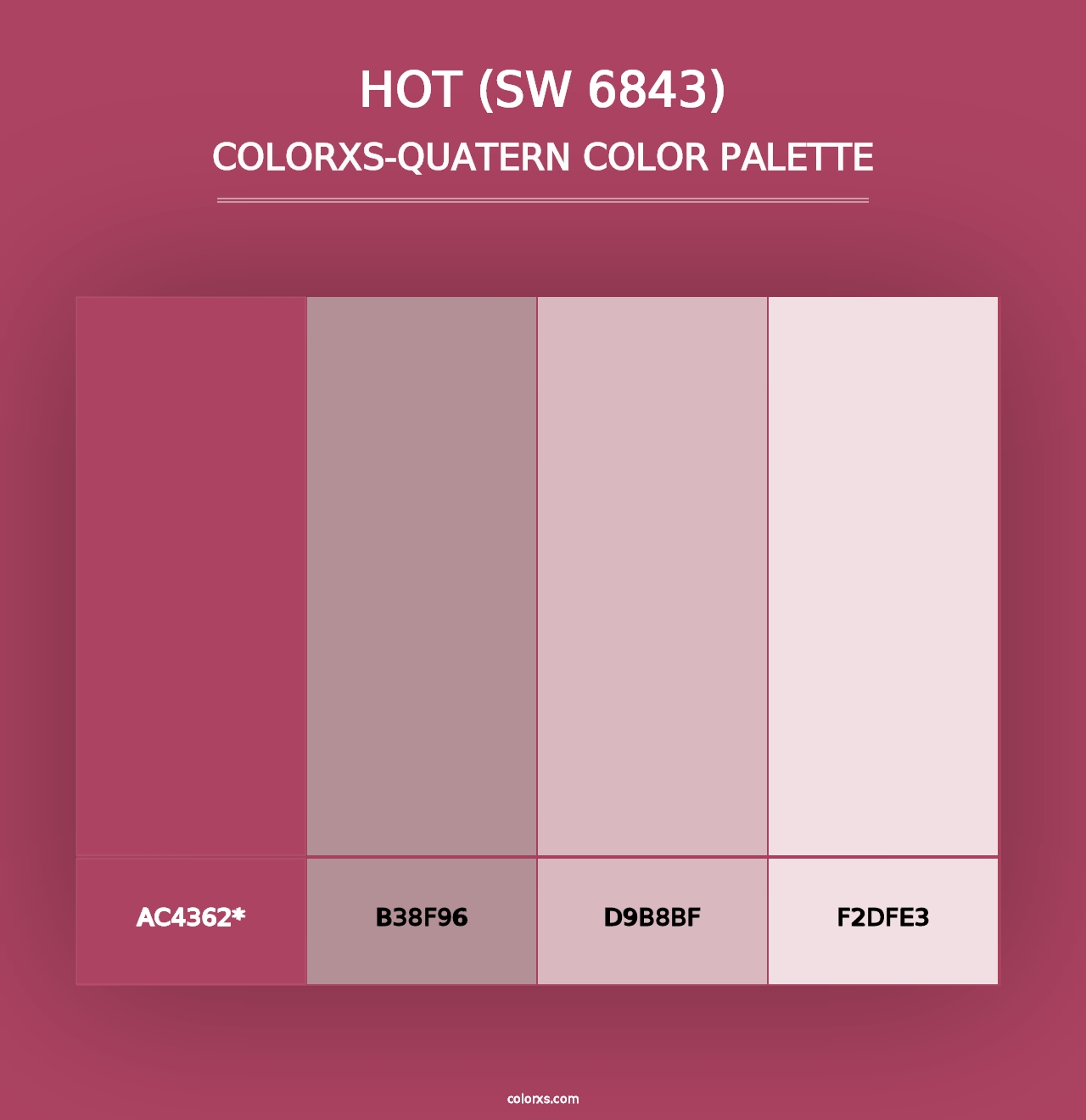 Hot (SW 6843) - Colorxs Quad Palette