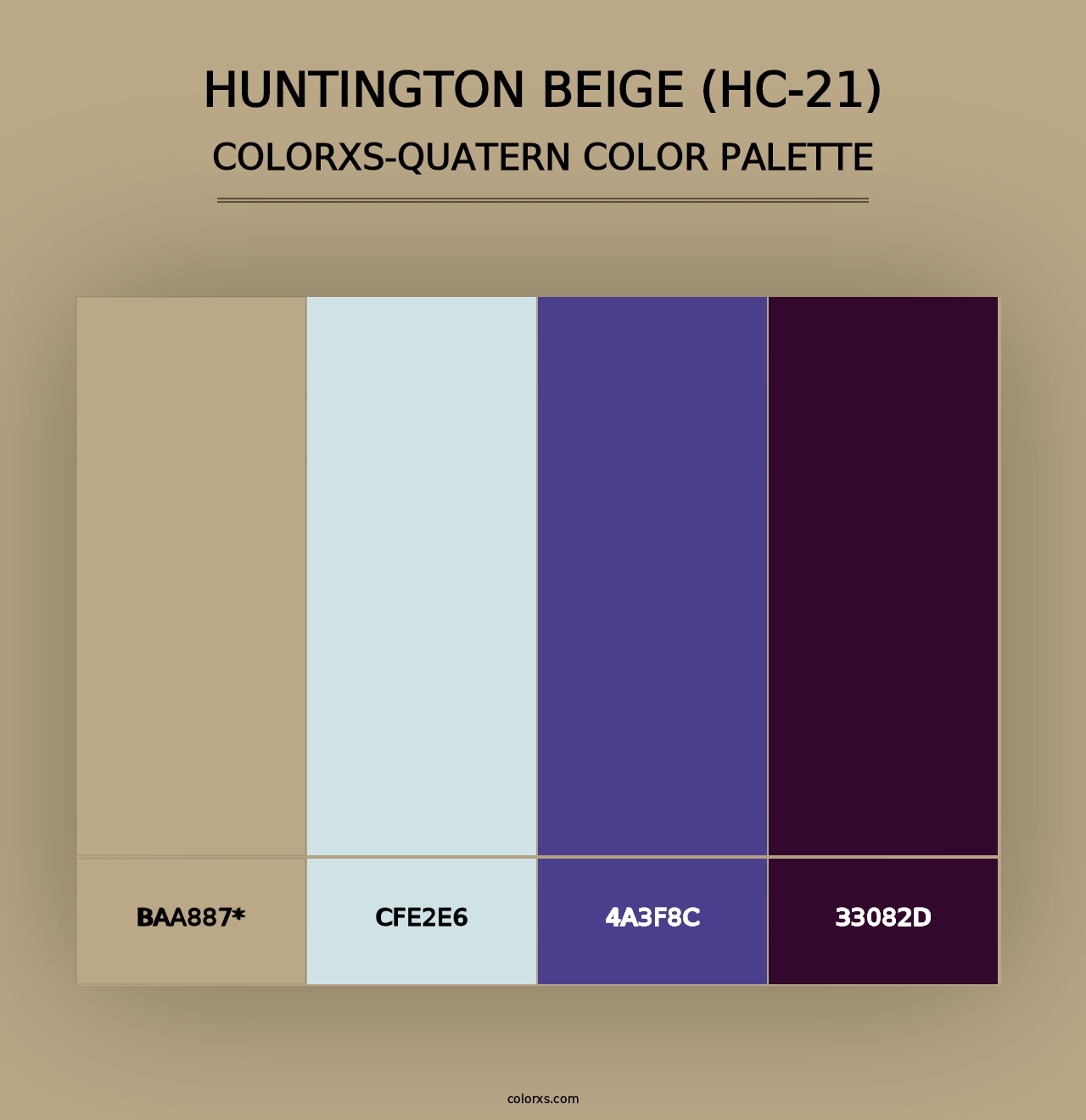 Huntington Beige (HC-21) - Colorxs Quad Palette