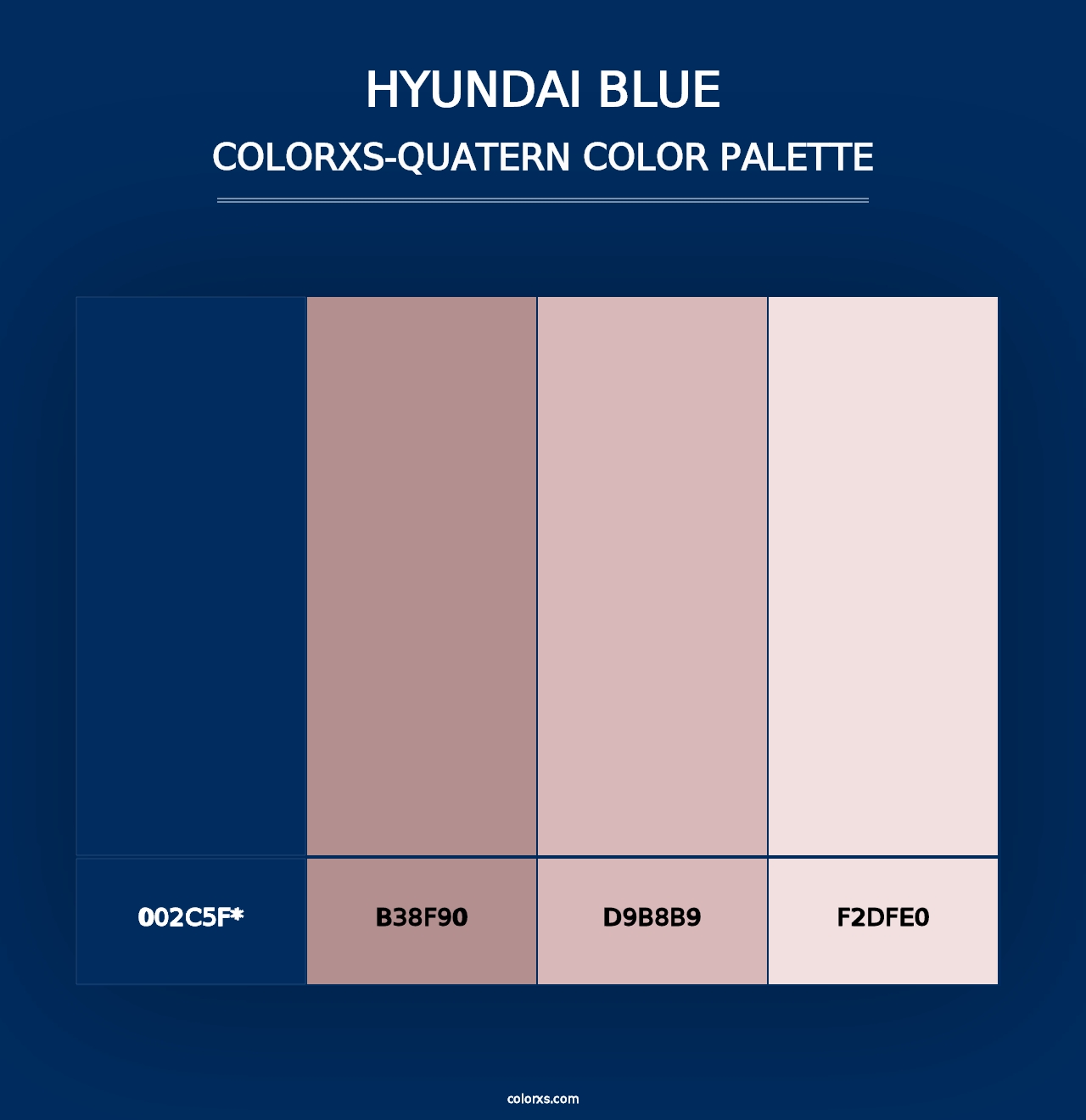 Hyundai Blue - Colorxs Quad Palette