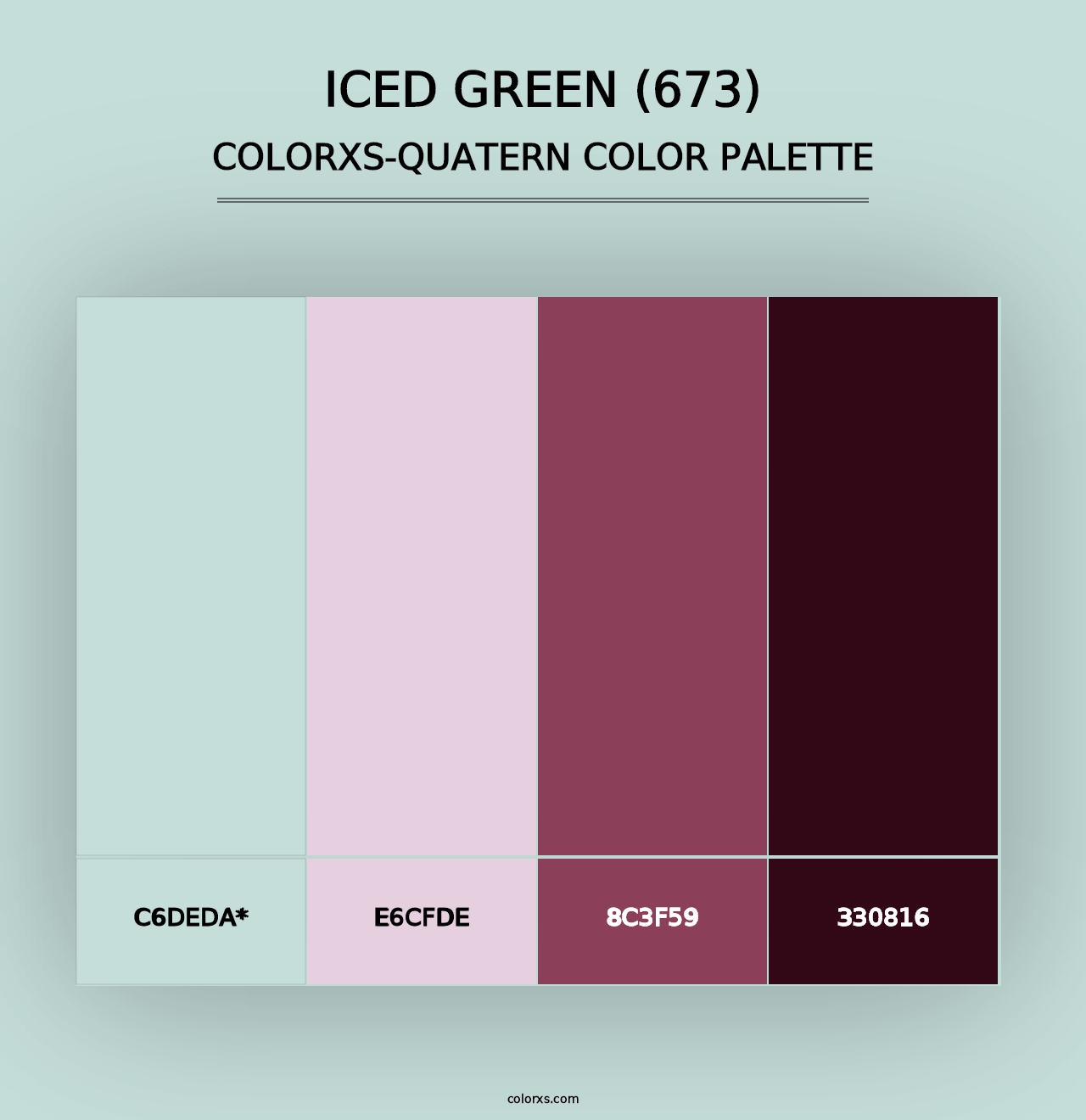 Iced Green (673) - Colorxs Quad Palette