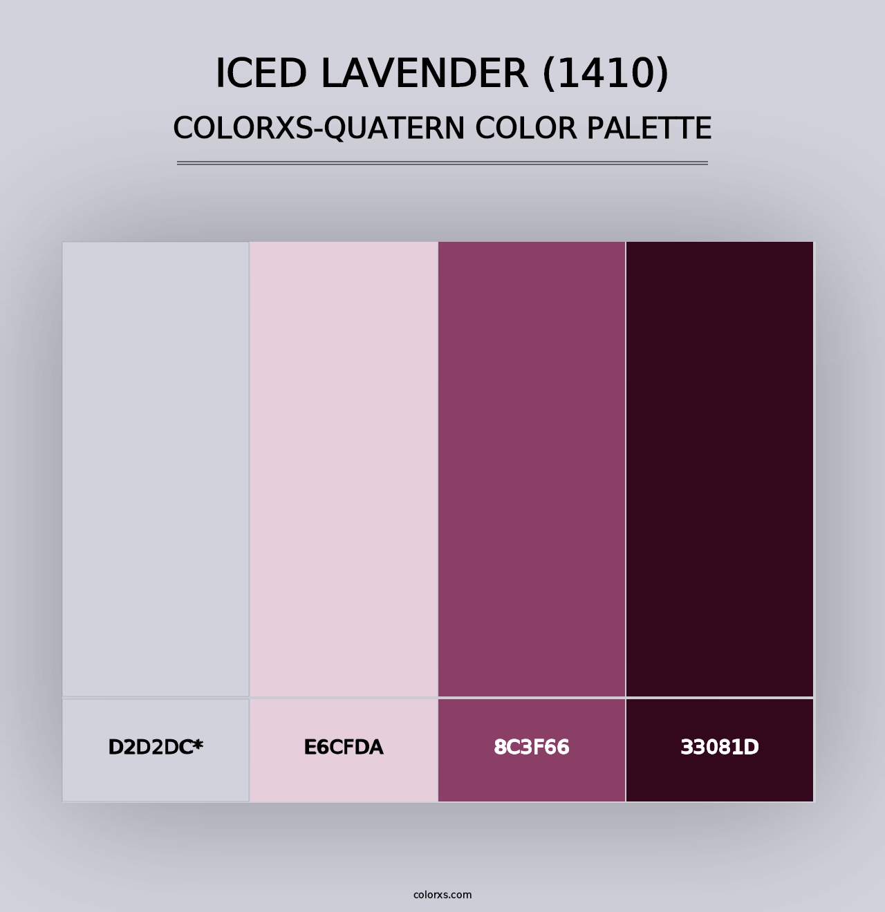 Iced Lavender (1410) - Colorxs Quad Palette