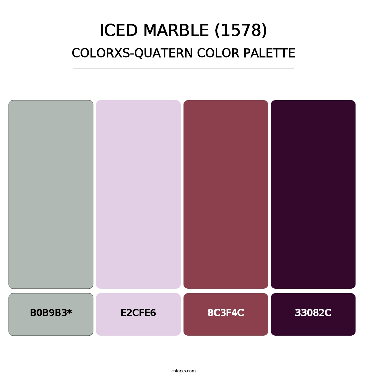 Iced Marble (1578) - Colorxs Quad Palette