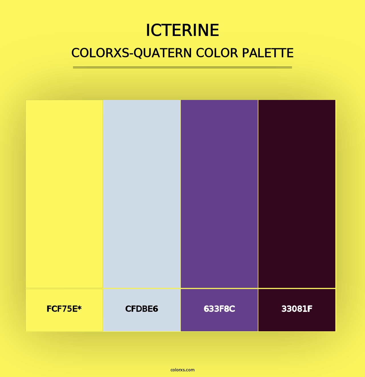 Icterine - Colorxs Quad Palette