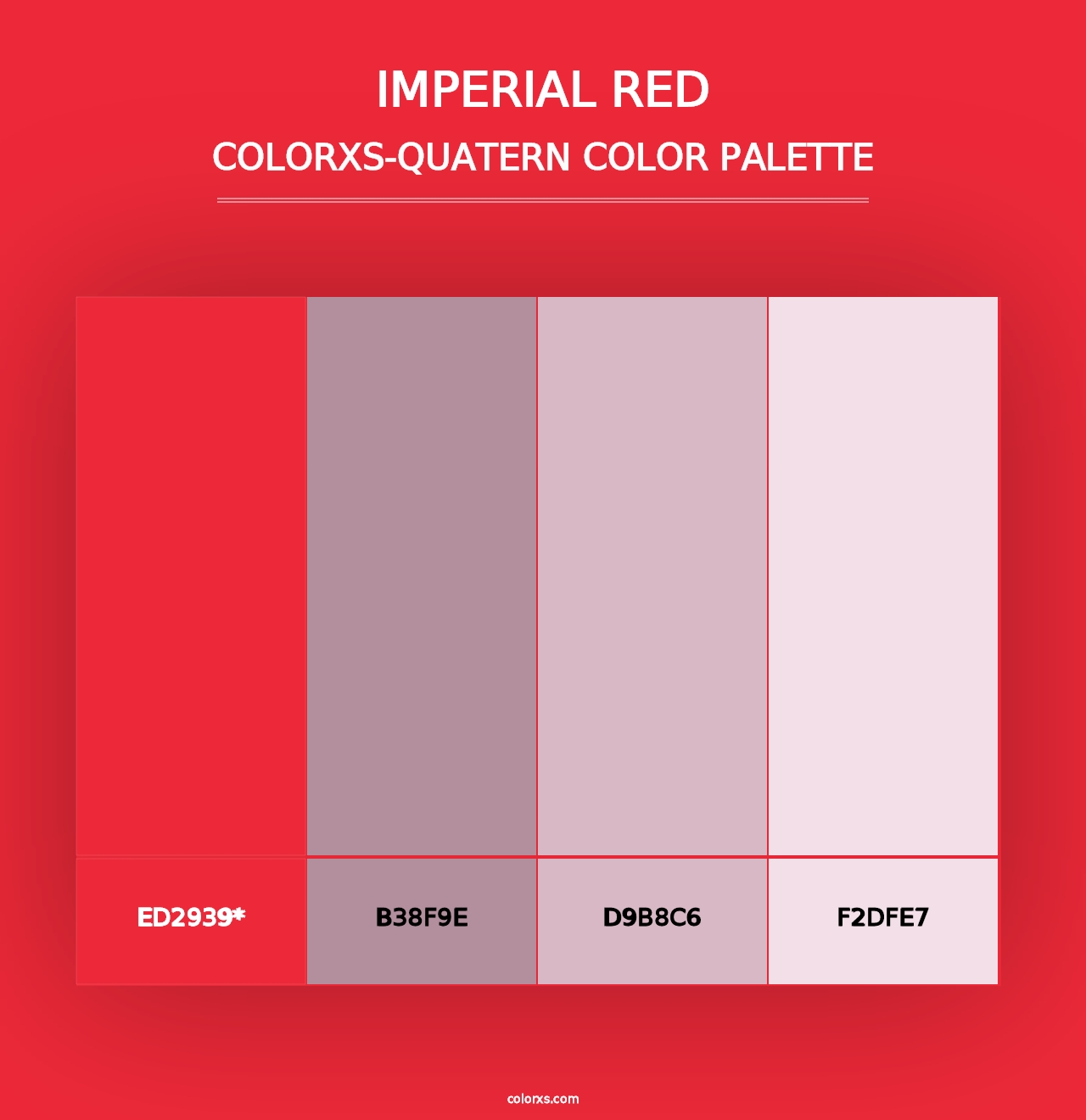 Imperial Red - Colorxs Quad Palette