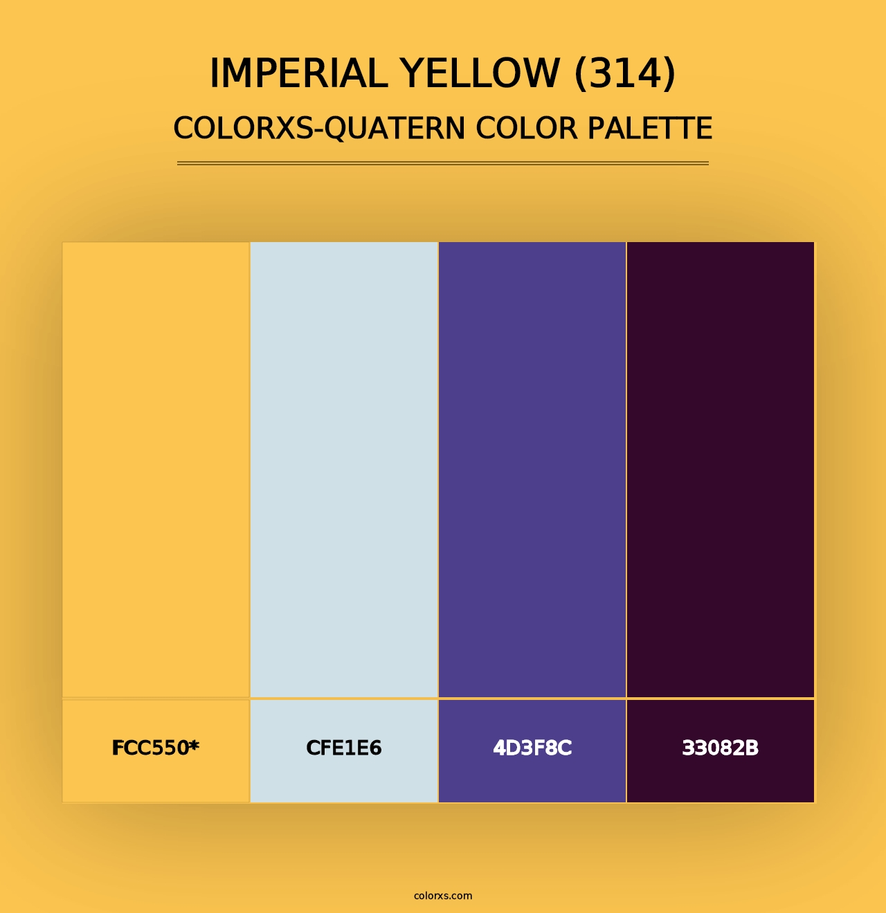 Imperial Yellow (314) - Colorxs Quad Palette