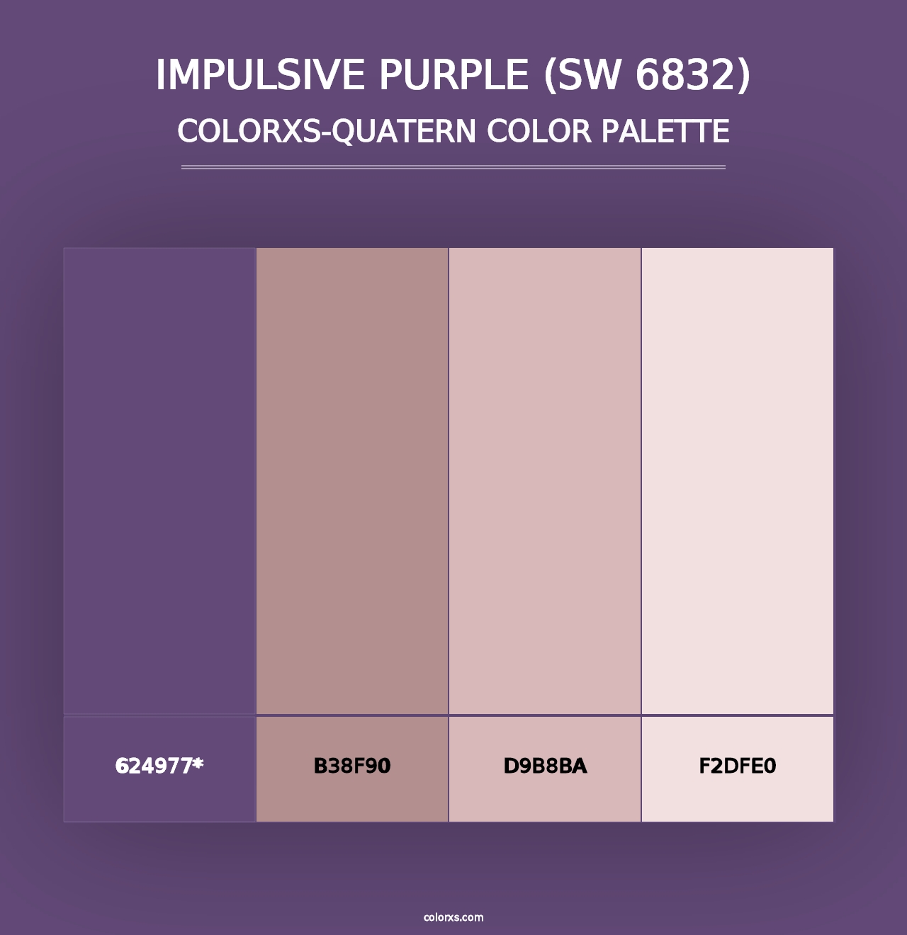 Impulsive Purple (SW 6832) - Colorxs Quad Palette