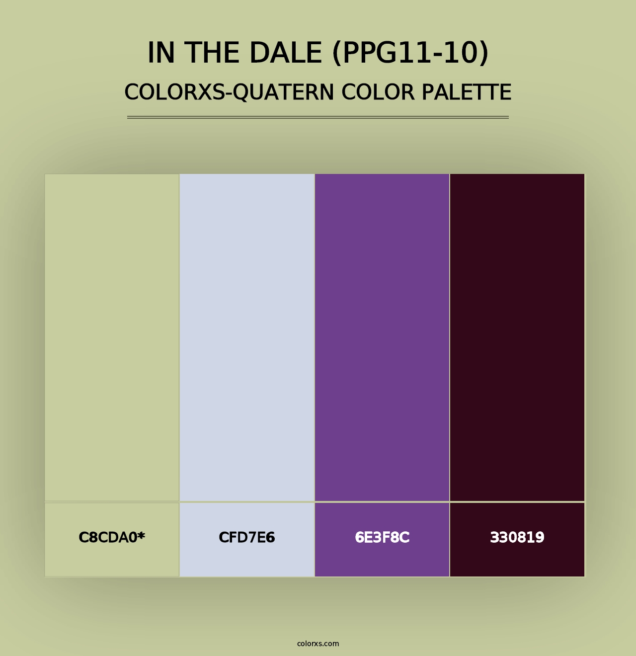 In The Dale (PPG11-10) - Colorxs Quad Palette