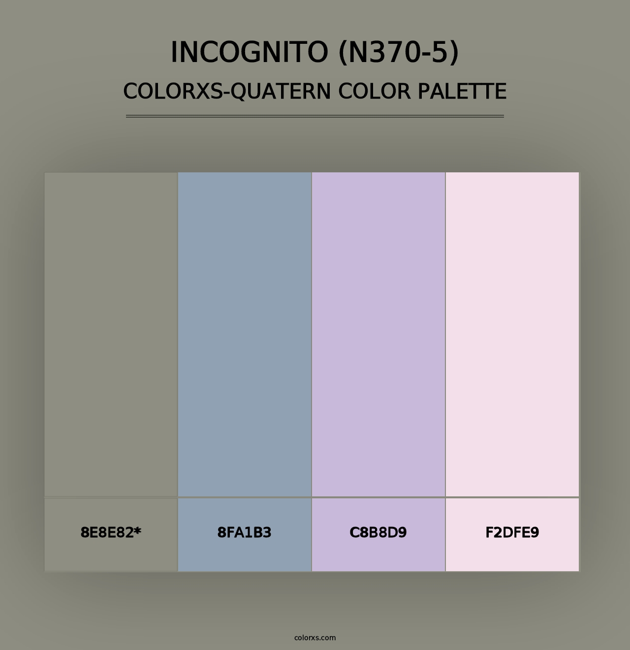 Incognito (N370-5) - Colorxs Quad Palette