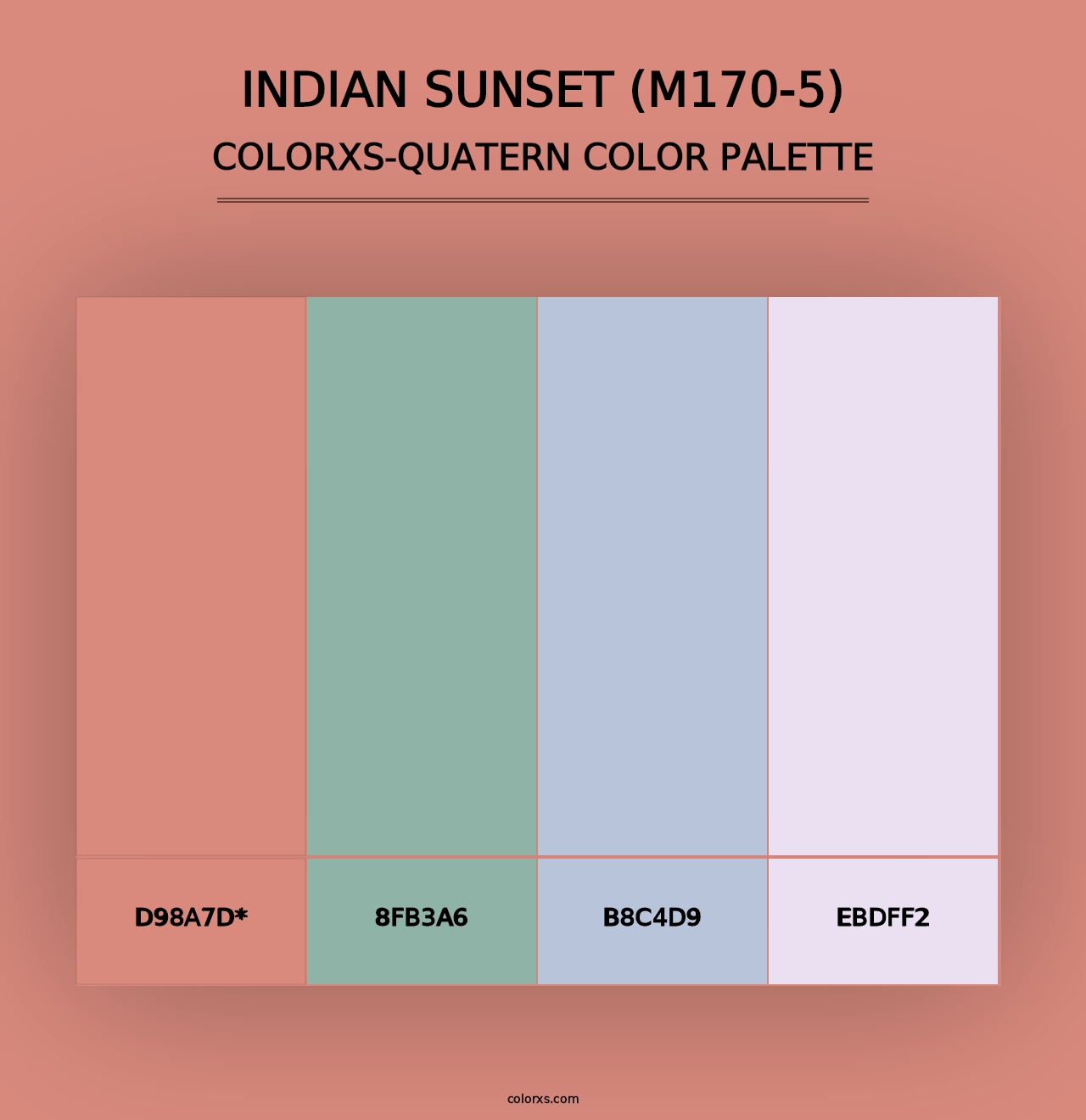 Indian Sunset (M170-5) - Colorxs Quad Palette