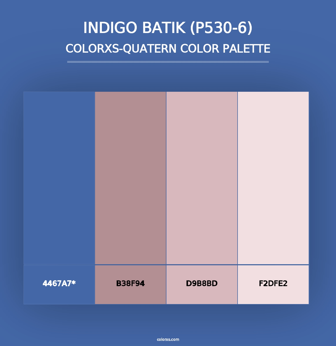 Indigo Batik (P530-6) - Colorxs Quad Palette