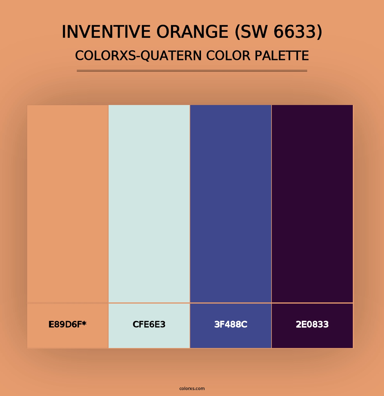 Inventive Orange (SW 6633) - Colorxs Quad Palette