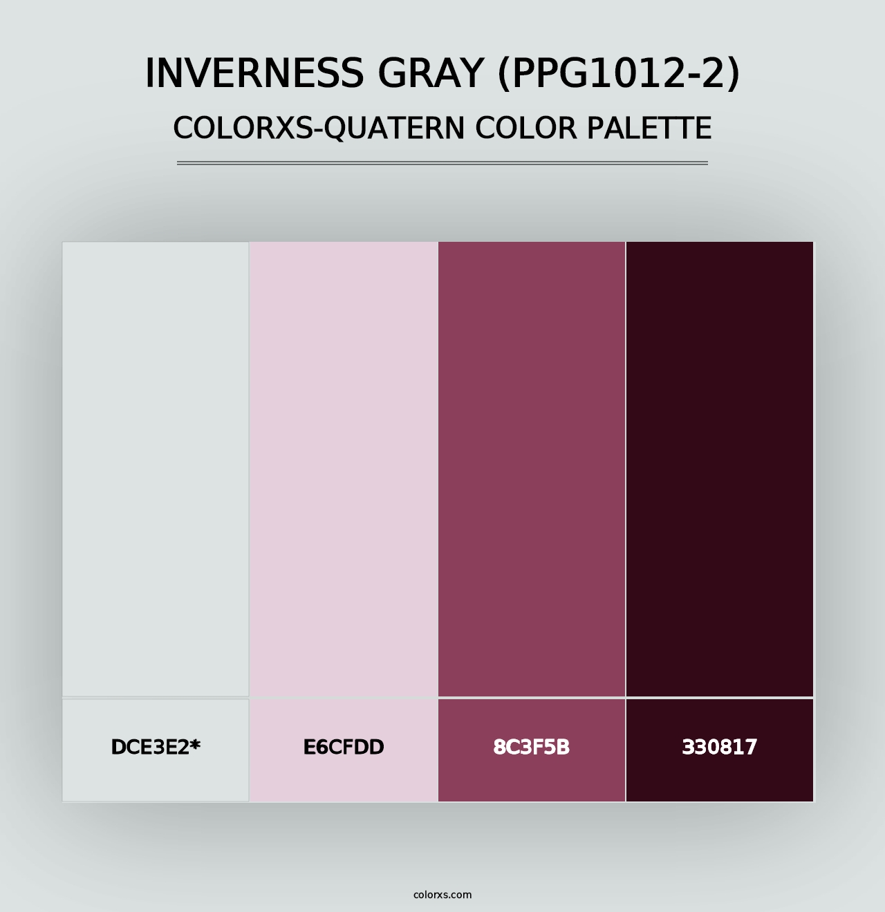 Inverness Gray (PPG1012-2) - Colorxs Quad Palette