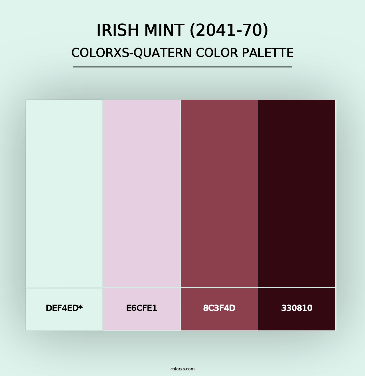 Irish Mint (2041-70) - Colorxs Quad Palette