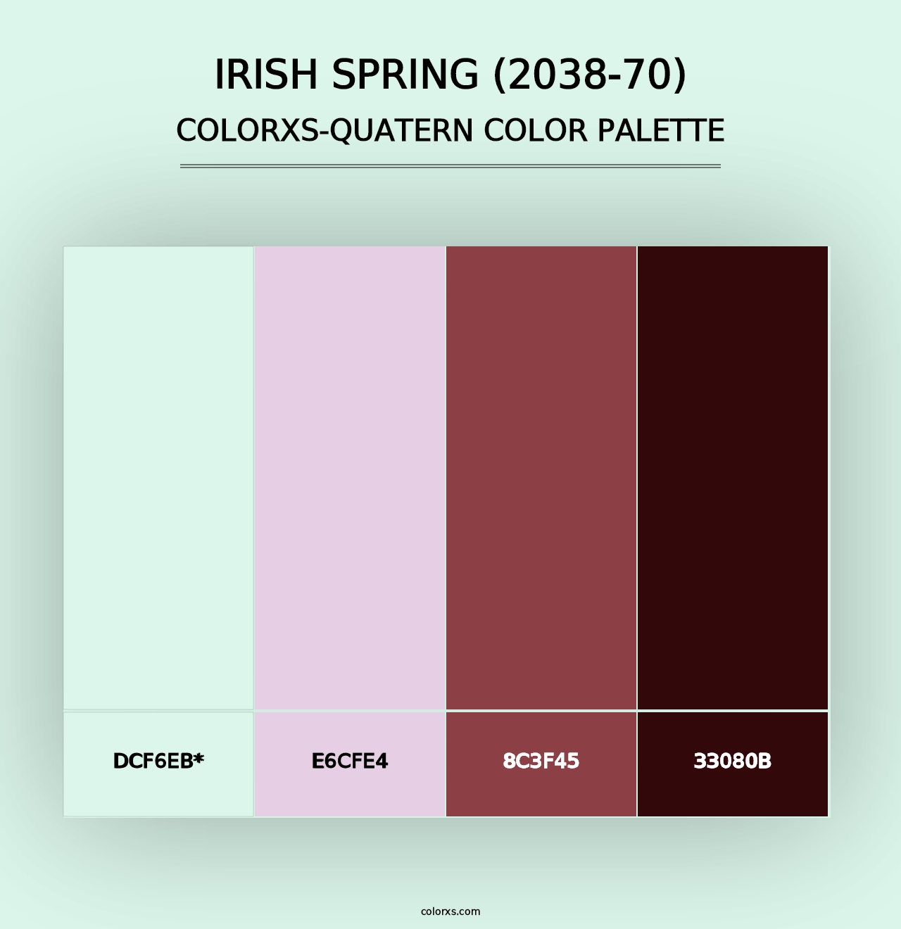 Irish Spring (2038-70) - Colorxs Quad Palette