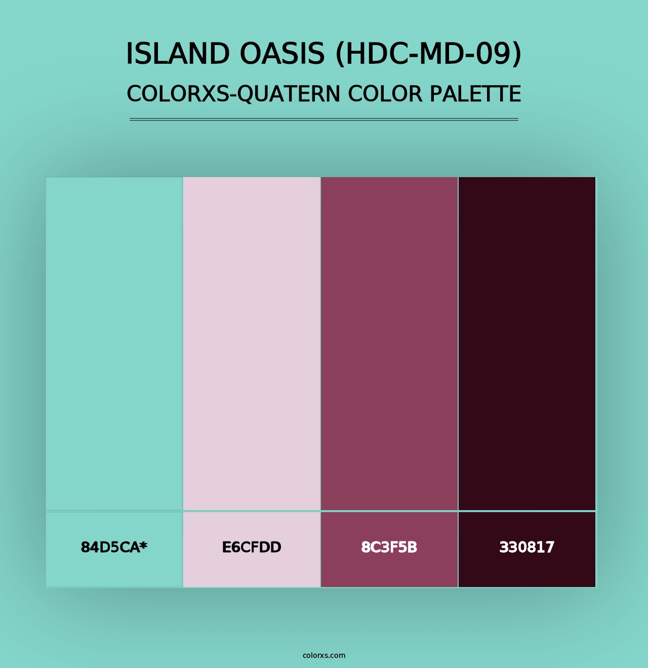 Island Oasis (HDC-MD-09) - Colorxs Quad Palette