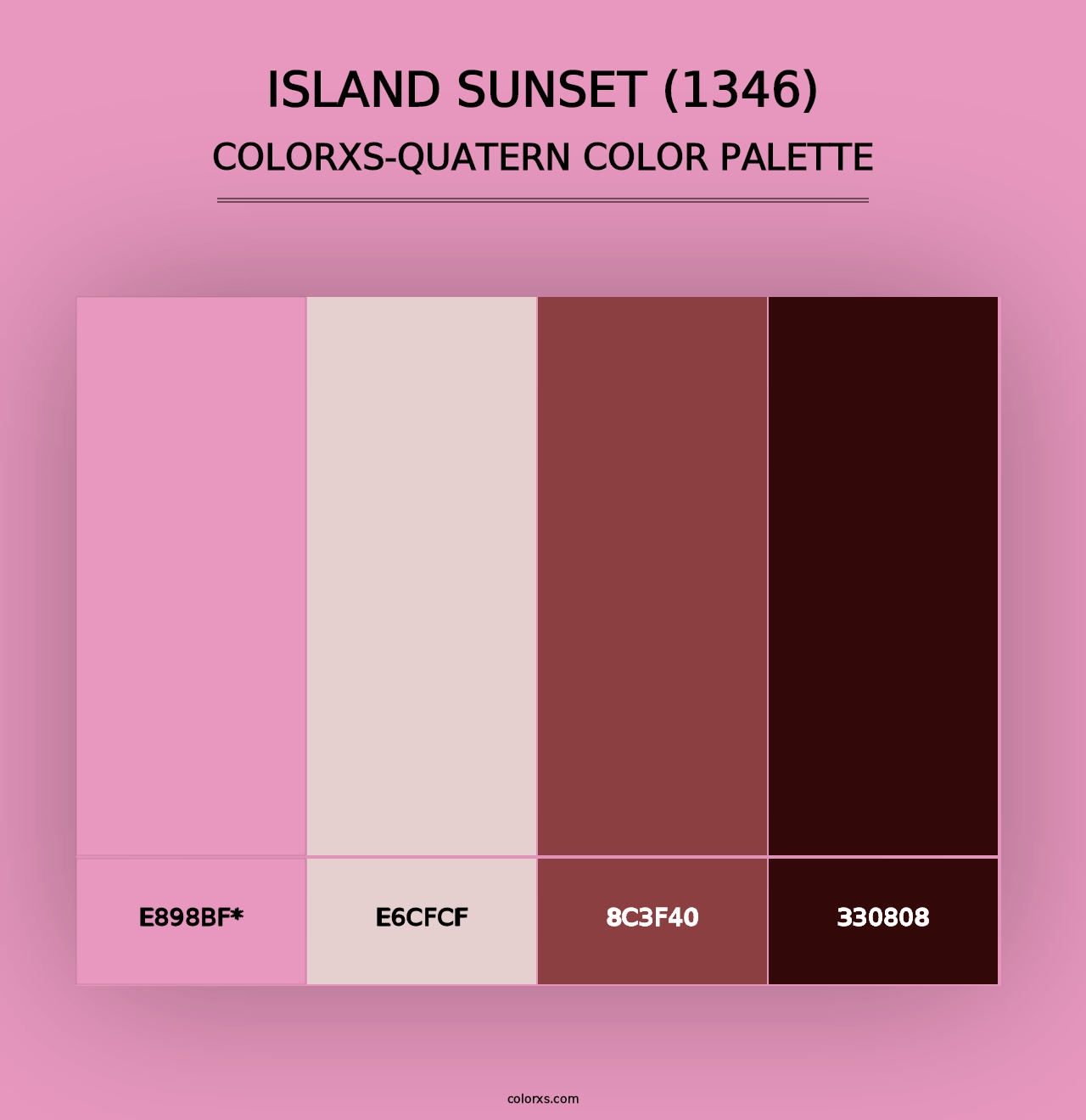 Island Sunset (1346) - Colorxs Quad Palette