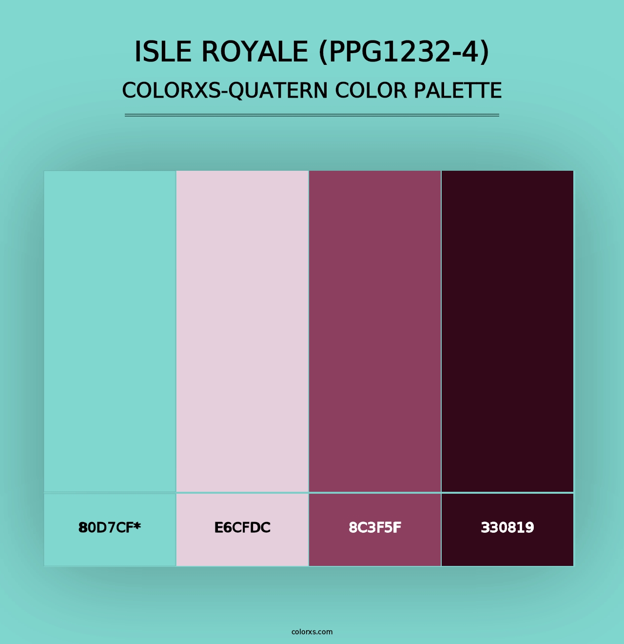 Isle Royale (PPG1232-4) - Colorxs Quad Palette