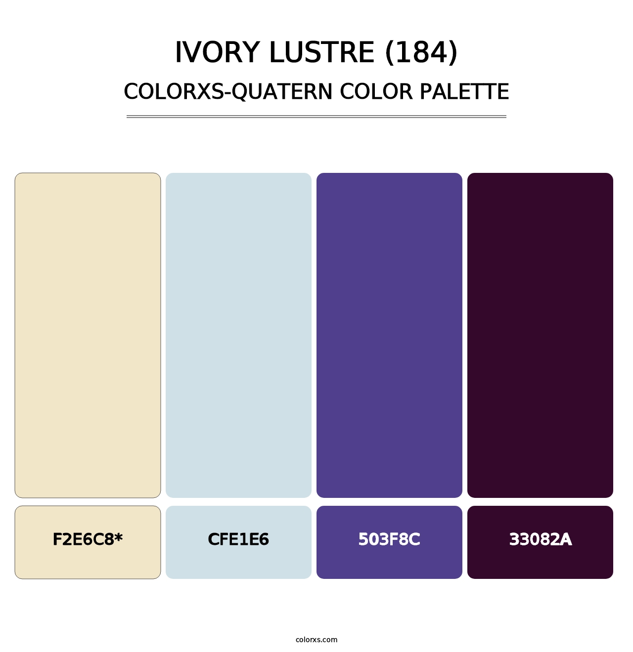 Ivory Lustre (184) - Colorxs Quad Palette