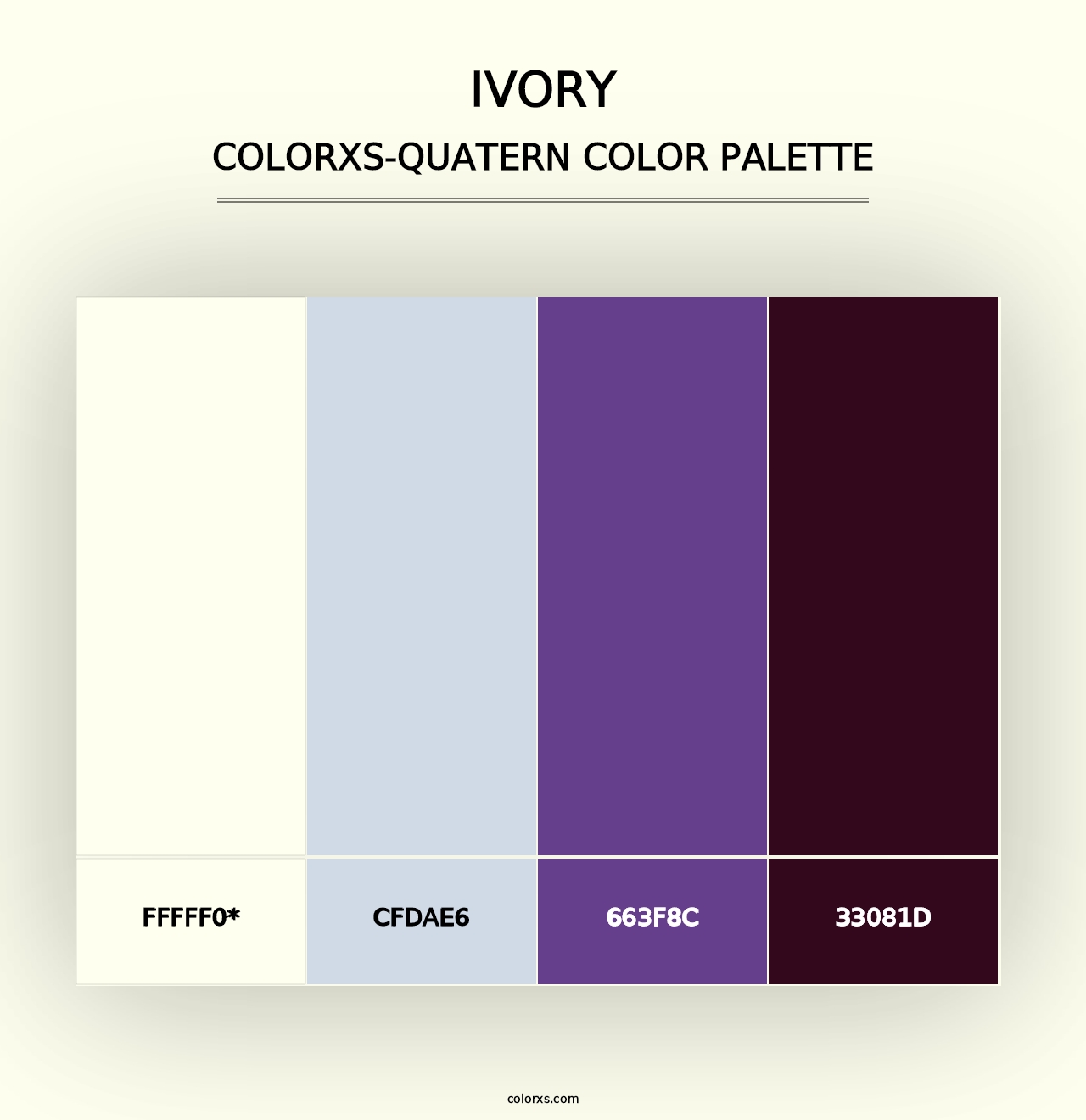 Ivory - Colorxs Quad Palette