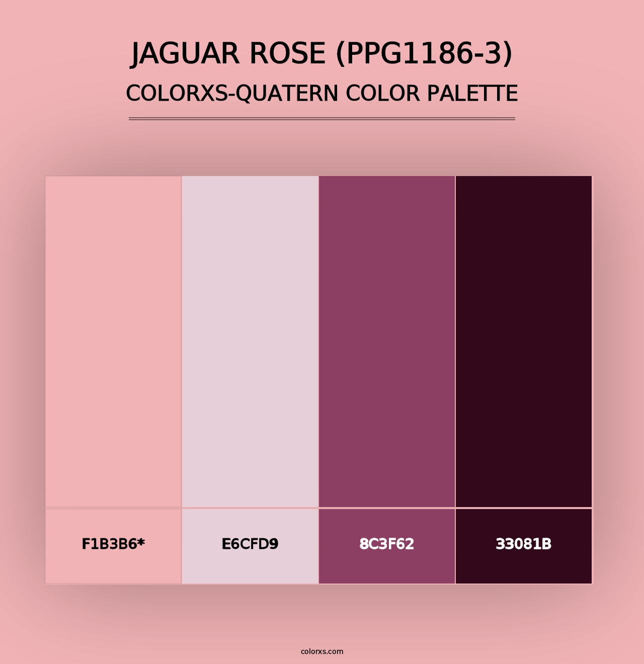 Jaguar Rose (PPG1186-3) - Colorxs Quad Palette