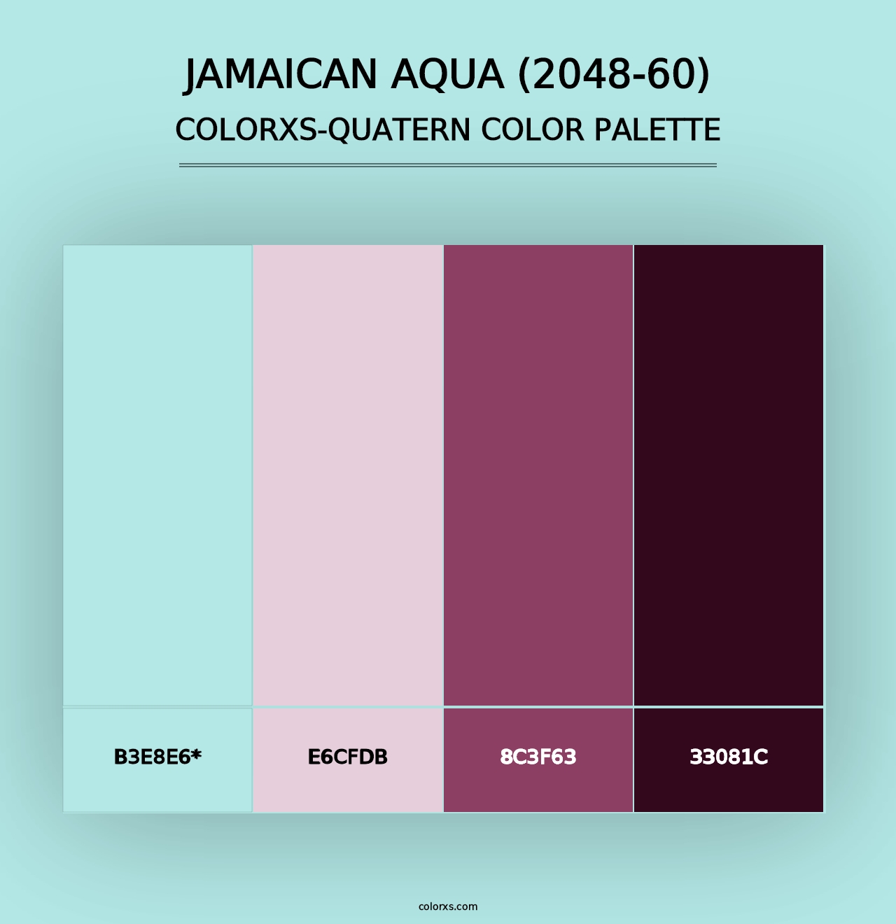 Jamaican Aqua (2048-60) - Colorxs Quad Palette