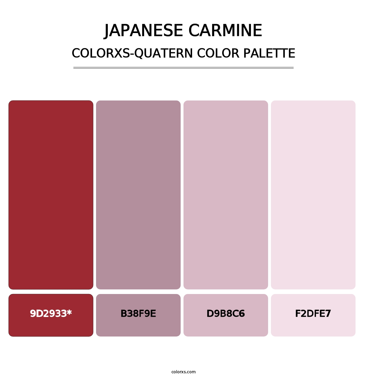 Japanese Carmine - Colorxs Quad Palette