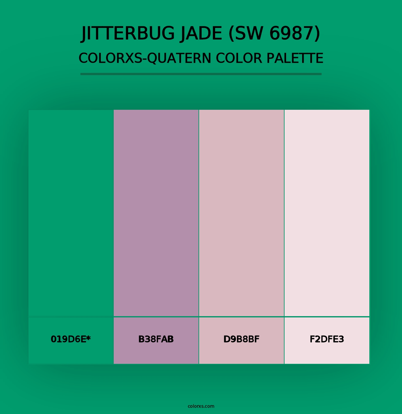 Jitterbug Jade (SW 6987) - Colorxs Quad Palette