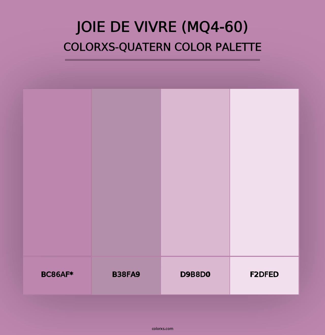 Joie De Vivre (MQ4-60) - Colorxs Quad Palette