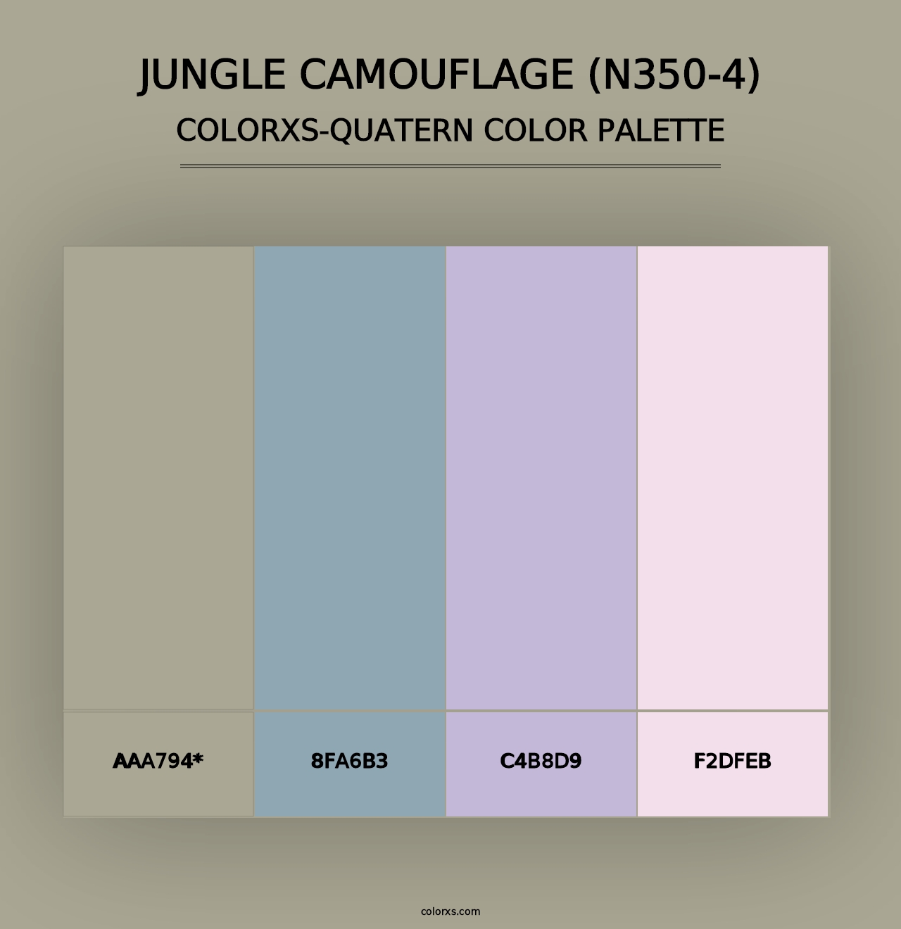 Jungle Camouflage (N350-4) - Colorxs Quad Palette