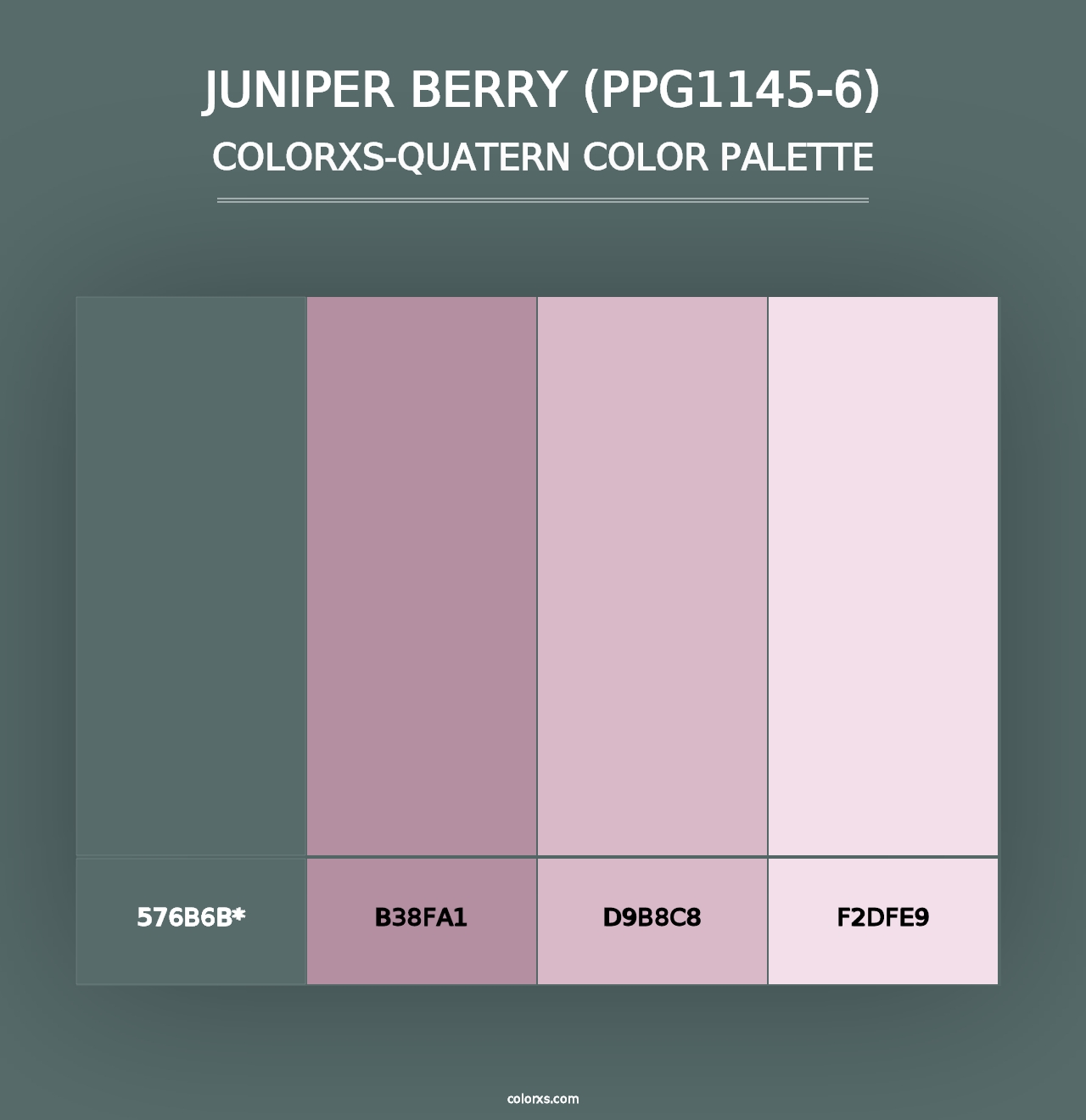 Juniper Berry (PPG1145-6) - Colorxs Quad Palette