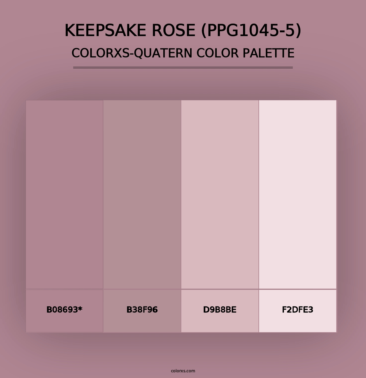 Keepsake Rose (PPG1045-5) - Colorxs Quad Palette