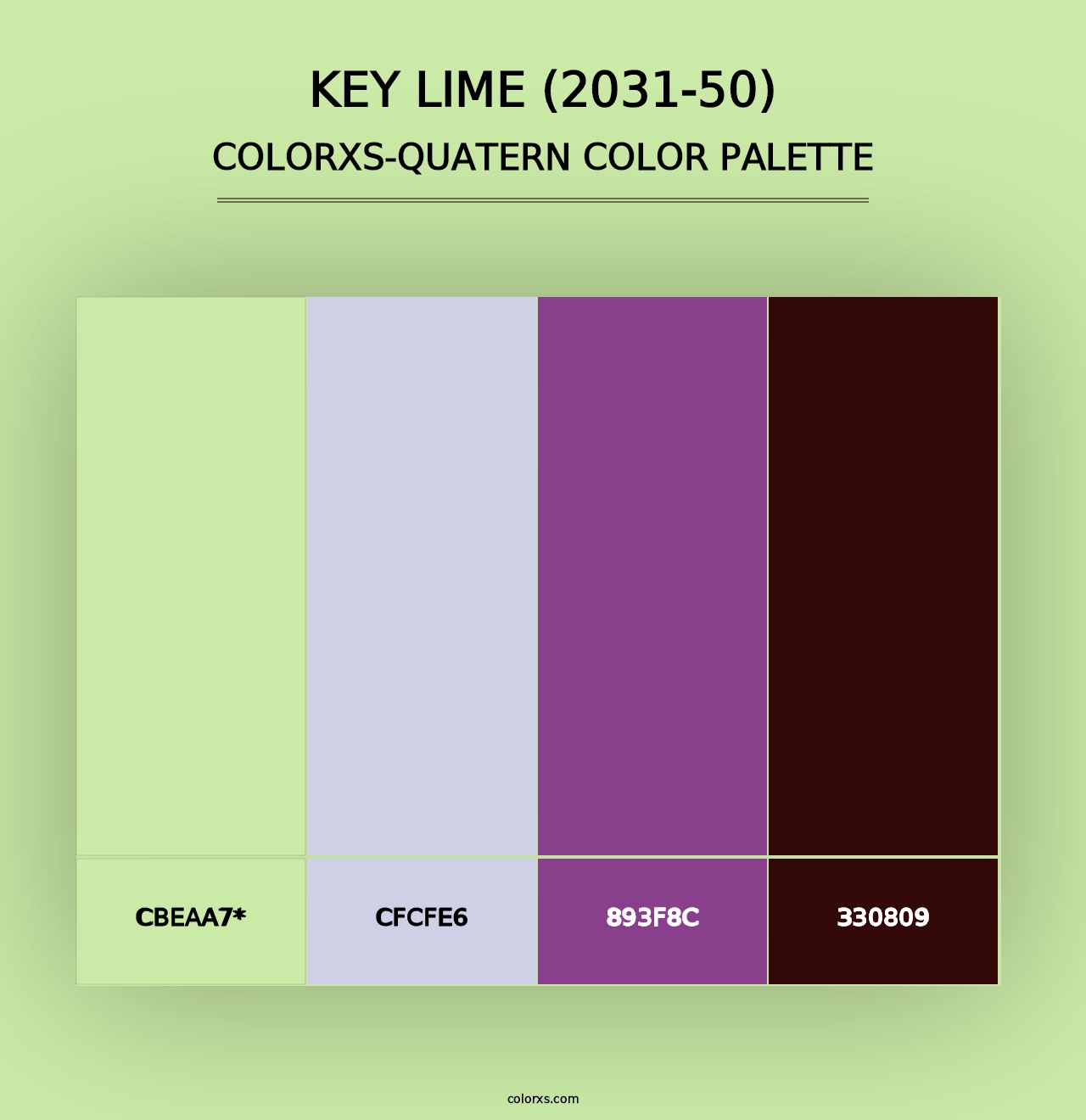 Key Lime (2031-50) - Colorxs Quad Palette