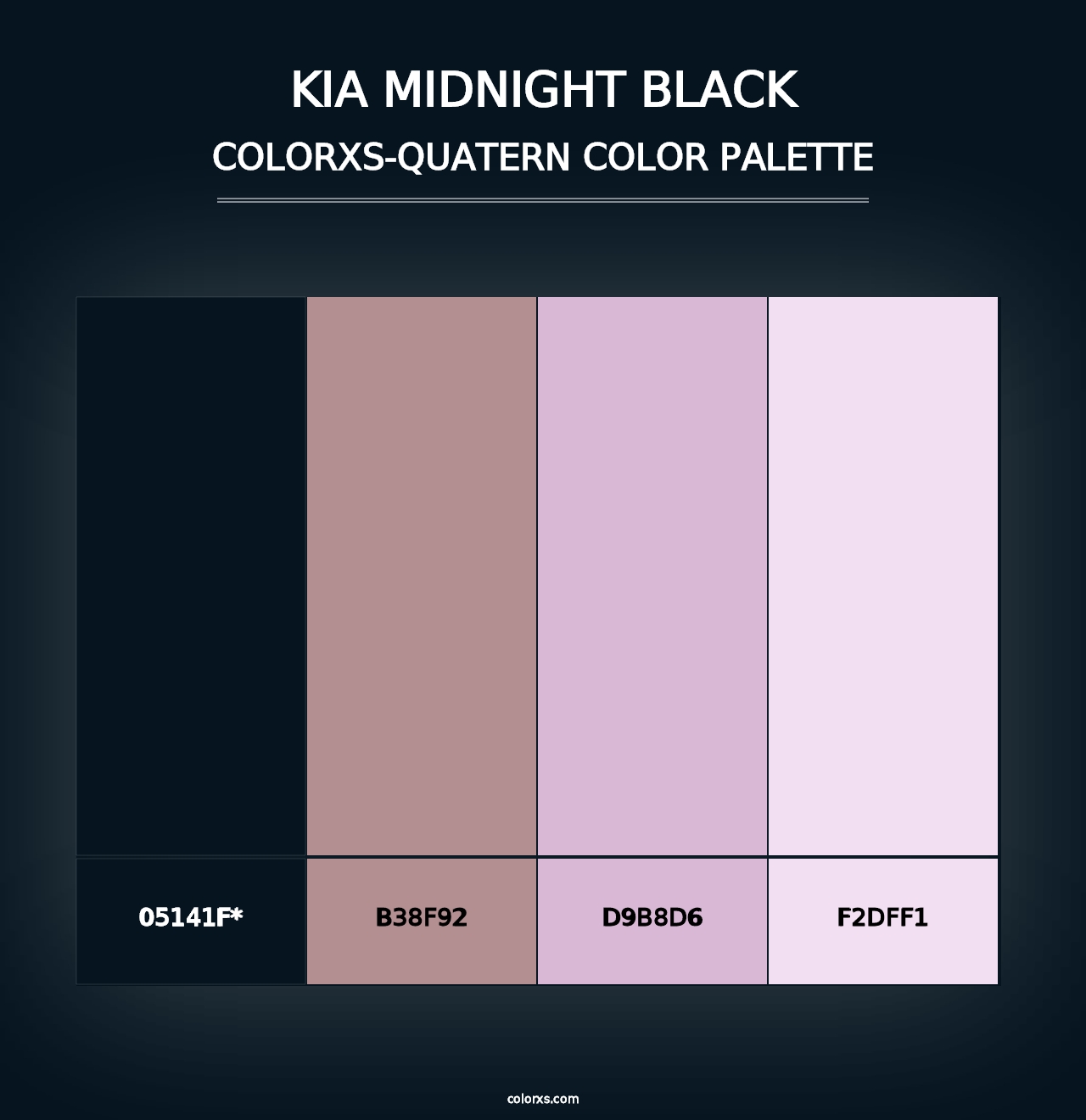 Kia Midnight Black - Colorxs Quad Palette