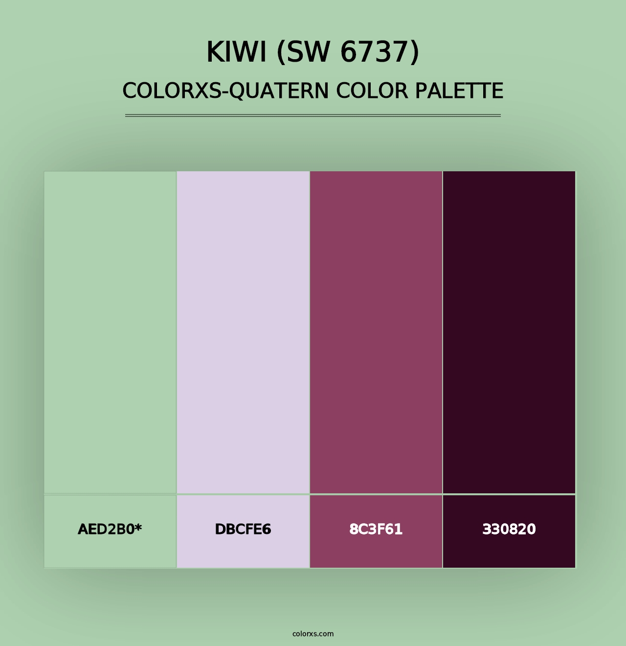 Kiwi (SW 6737) - Colorxs Quad Palette