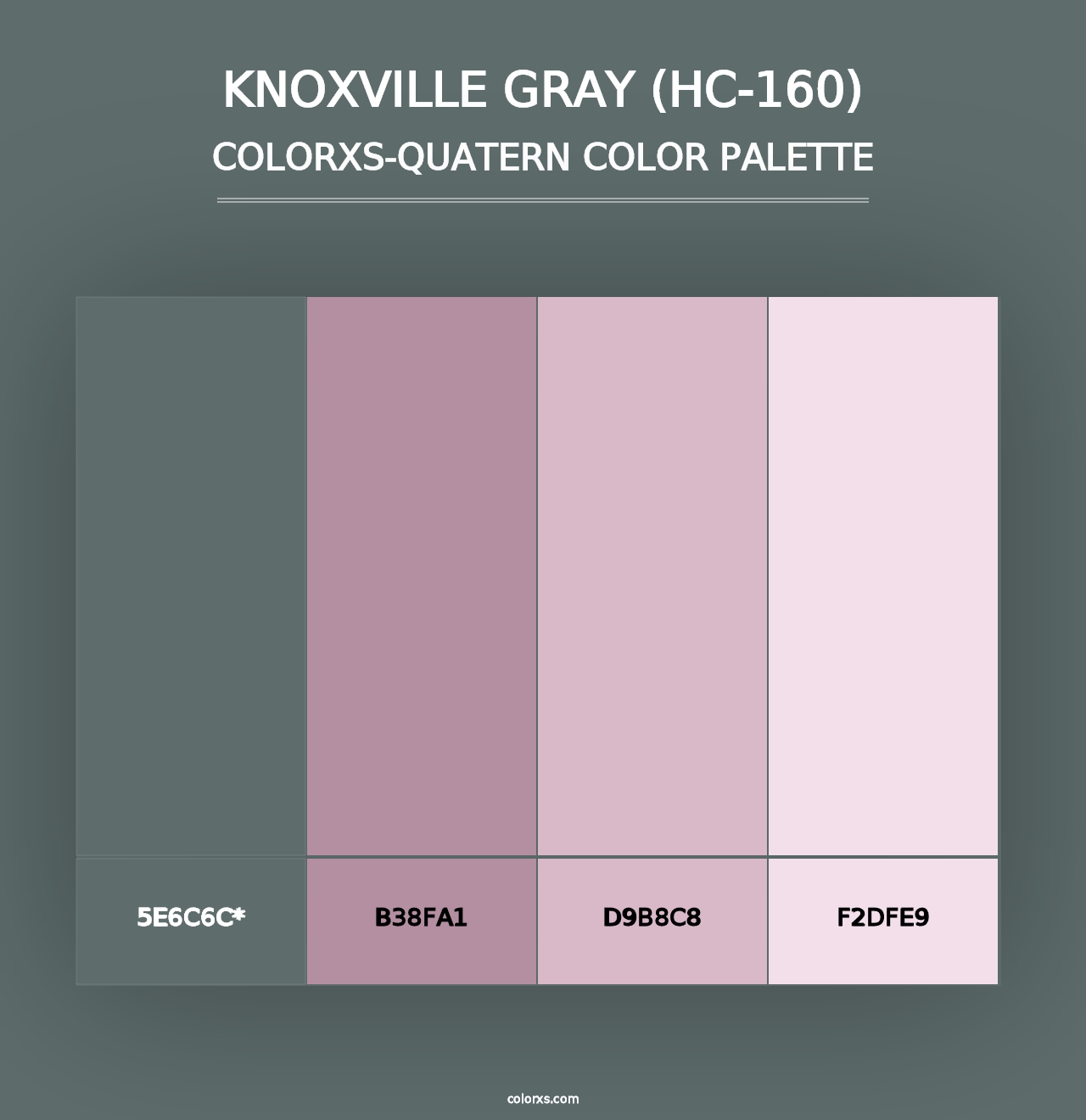 Knoxville Gray (HC-160) - Colorxs Quad Palette