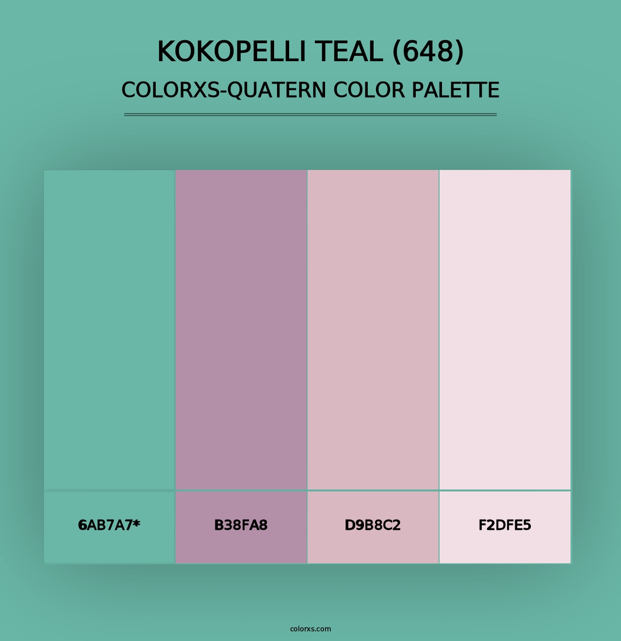 Kokopelli Teal (648) - Colorxs Quad Palette