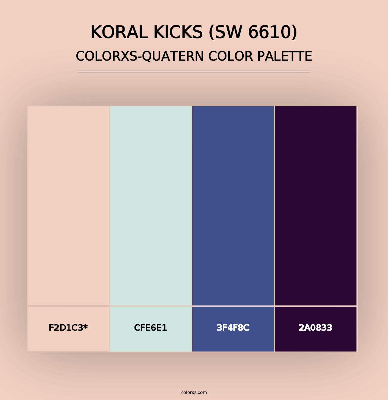 Koral Kicks (SW 6610) - Colorxs Quad Palette