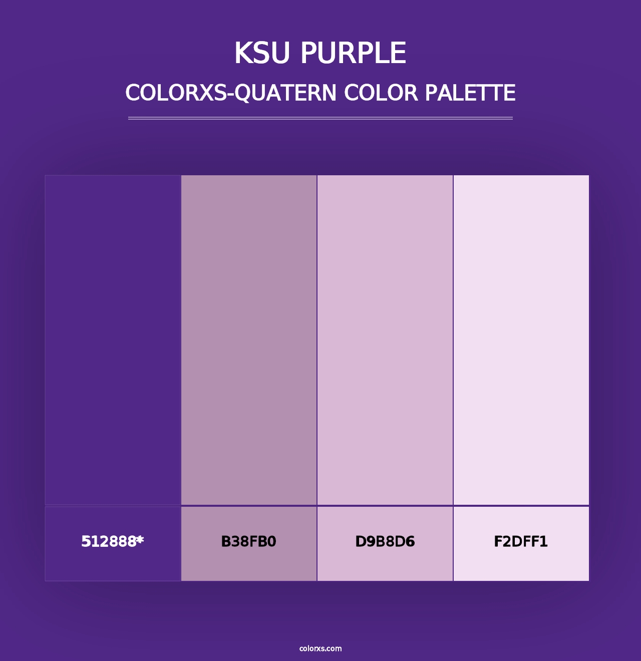 KSU Purple - Colorxs Quad Palette