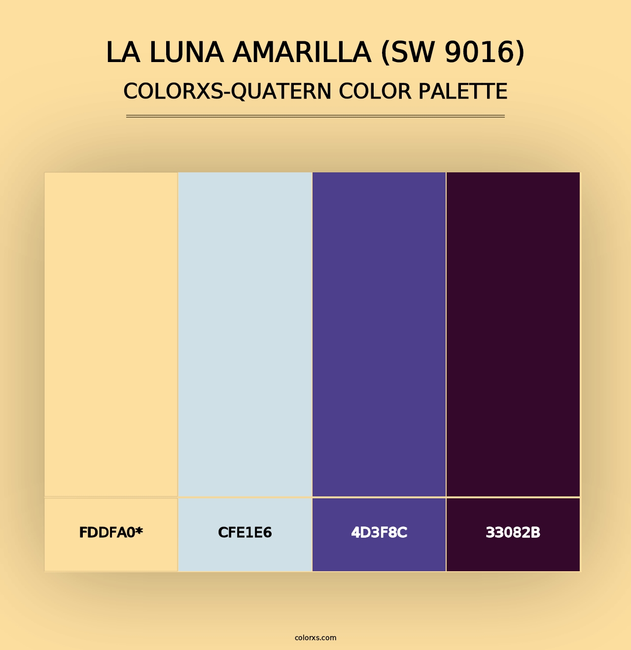 La Luna Amarilla (SW 9016) - Colorxs Quad Palette