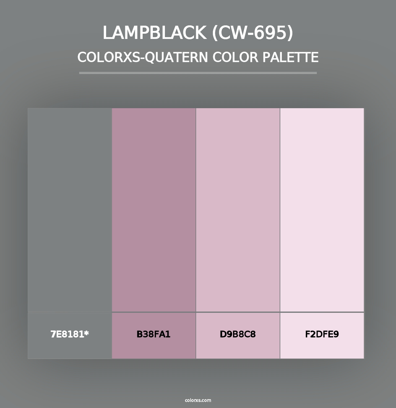 Lampblack (CW-695) - Colorxs Quad Palette