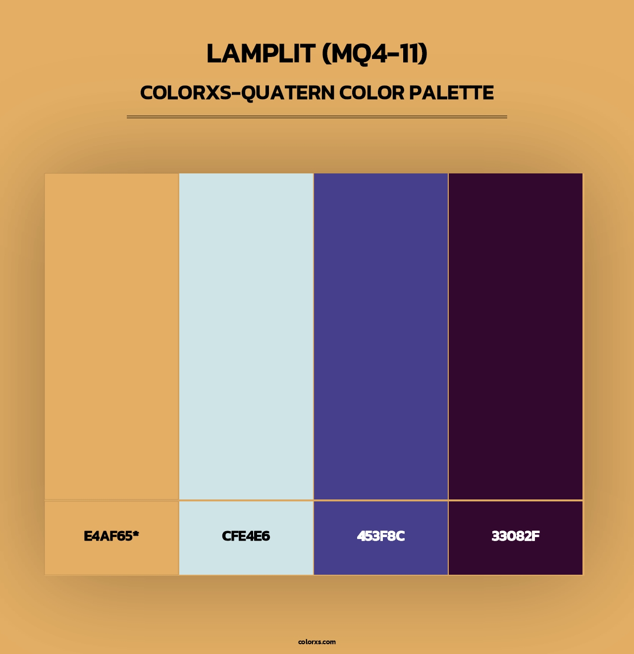 Lamplit (MQ4-11) - Colorxs Quad Palette