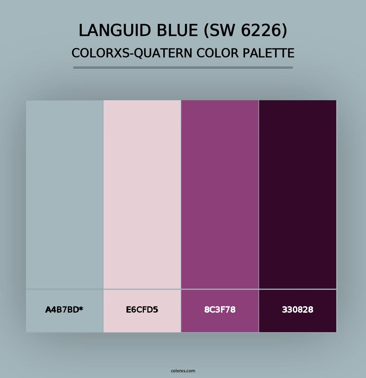 Languid Blue (SW 6226) - Colorxs Quad Palette